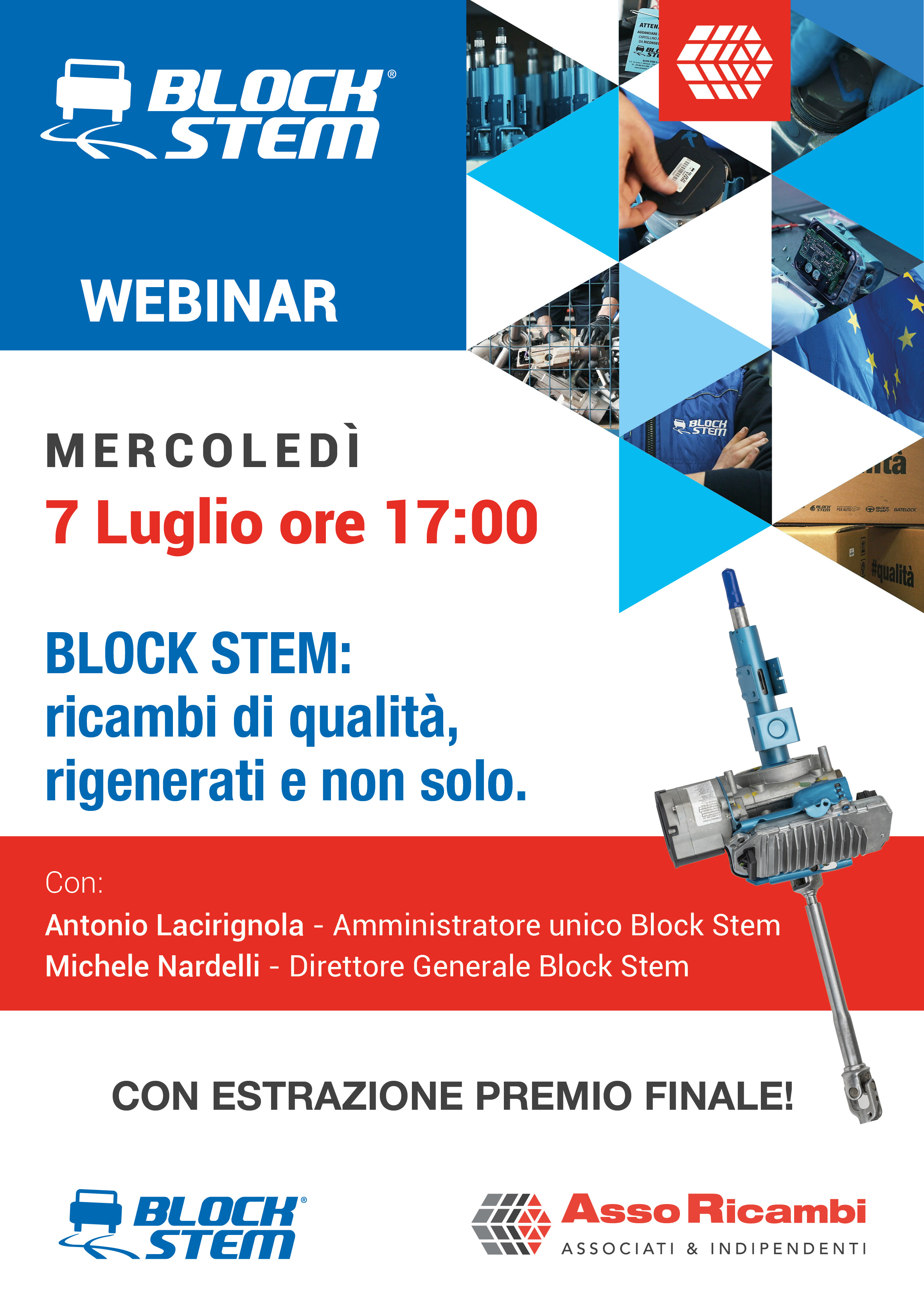 Webinar BLOCK STEM: ricambi di qualit�, rigenerati e non solo