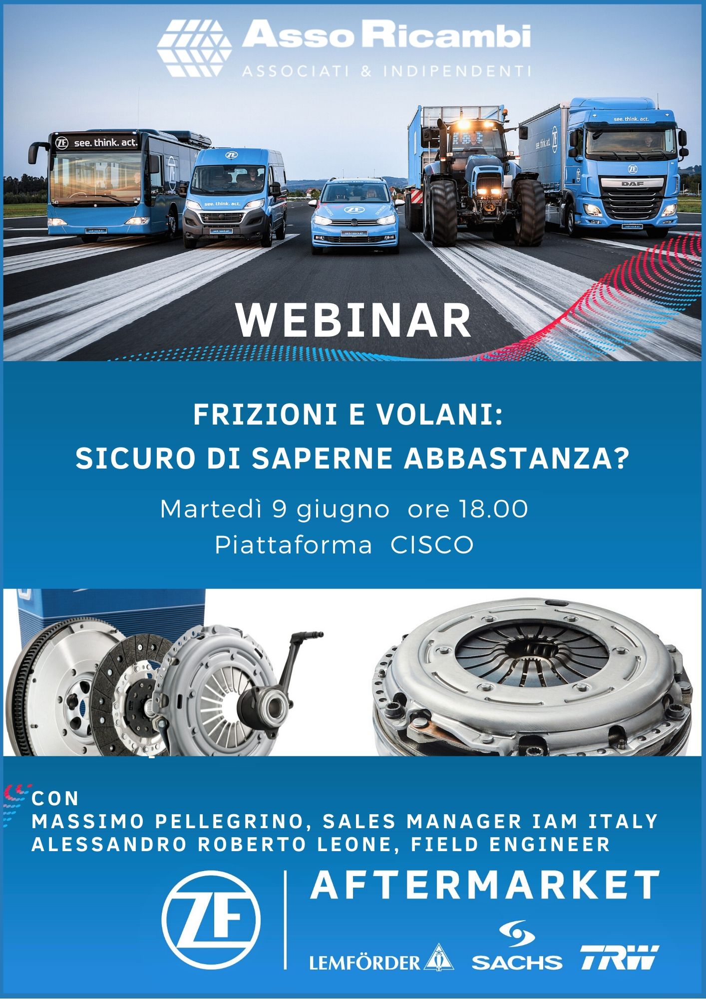 WEBINAR- FRIZIONI E VOLANI: SICURO DI SAPERNE ABBASTANZA?- ZF