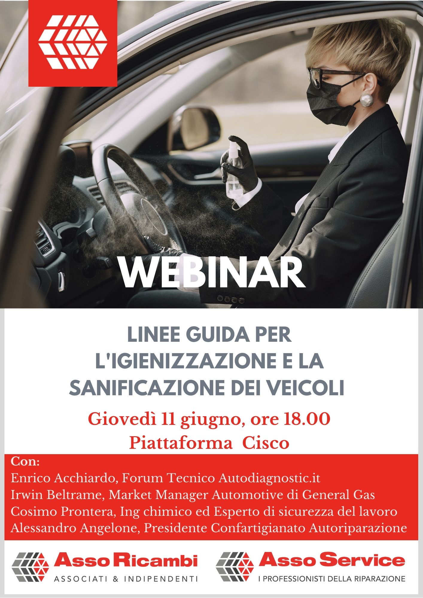 WEBINAR- LINEE GUIDA PER L’IGIENIZZAZIONE E LA SANIFICAZIONE DEI VEICOLI
