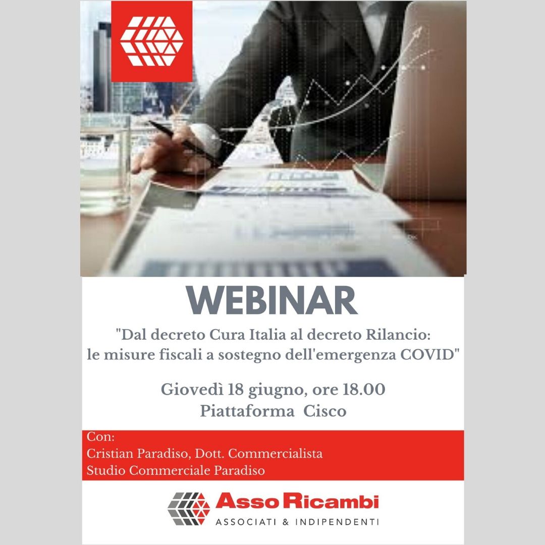 WEBINAR- LE MISURE FISCALI A SOSTEGNO DELL'EMERGENZA COVID